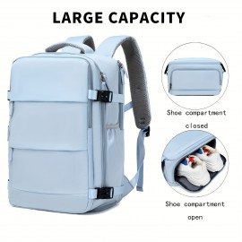 Large Capacity Computer Backpack, Dacron Durable Lightweight School Backpack With Charging Port, Fashion Travel Commuter Bag