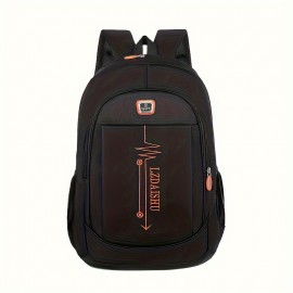 Trendy Multi-layer Zipper Backpack, Large Capacity Business Computer Backpack, Perfect Knapsack For Commuting And Travel