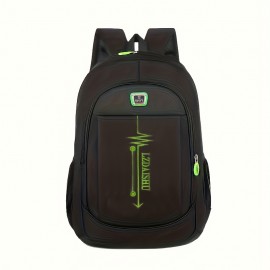 Trendy Multi-layer Zipper Backpack, Large Capacity Business Computer Backpack, Perfect Knapsack For Commuting And Travel