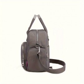 Top Handle Backpack Purse, Multi Functional Crossbody Bag, Multi Pocket Mommy Bag For Travel Going Out