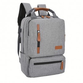 3Pcs Laptop Backpack Set, Functional Travel School Bag With Crossbody Bag & Wrist Bag