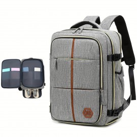 Multifunctional Travel Backpack, Airline-approved Laptop Schoolbag, Outdoor Sports Daypack With Shoes Compartment