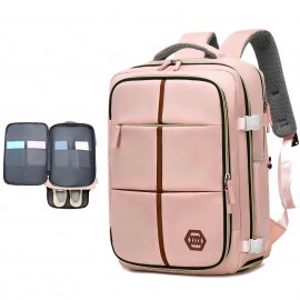 Multifunctional Travel Backpack, Airline-approved Laptop Schoolbag, Outdoor Sports Daypack With Shoes Compartment