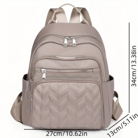 Casual Leisure Backapck, Argyle Pattern Rivets Decor Travel Daypack, Women's Trendy Backpack