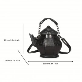 Gothic Purse : Niche 3D Pot Bag, Solid Color Stylish Satchel Bag, Novelty Witchy Gift Top-handle Funky Handbag For Women