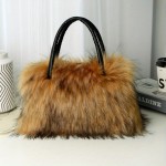 Luxury Faux Fur Tote Bag, Y2K Plush Shoulder Bag, Women's Fashion Furry Handbag & Purse