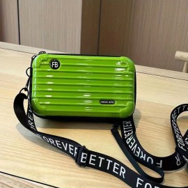 Stylish Suitcase Design Shoulder Bag, Zipper All-Match Zipper Coin Purse, Portable Crossbody Bag