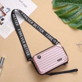 Stylish Suitcase Design Shoulder Bag, Zipper All-Match Zipper Coin Purse, Portable Crossbody Bag