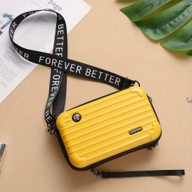 Stylish Suitcase Design Shoulder Bag, Zipper All-Match Zipper Coin Purse, Portable Crossbody Bag