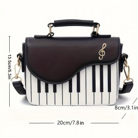 Mini Piano Shaped Novelty Bag, Cute Cartoon Crossbody Bag, Women's Fashion Handbag, Shoulder Bag & Purse