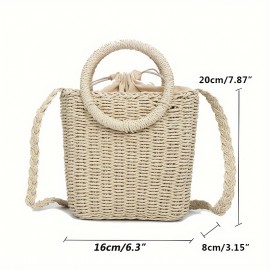 Fashion Classic Top Handle Satchel Bag, Solid Color Elegant Shoulder Bag With Bowknot Pendant Decor