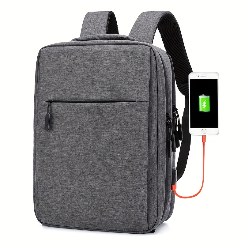 large capacity laptop backpack heavy duty computer backpack usb charging daypack for travel business school details 0