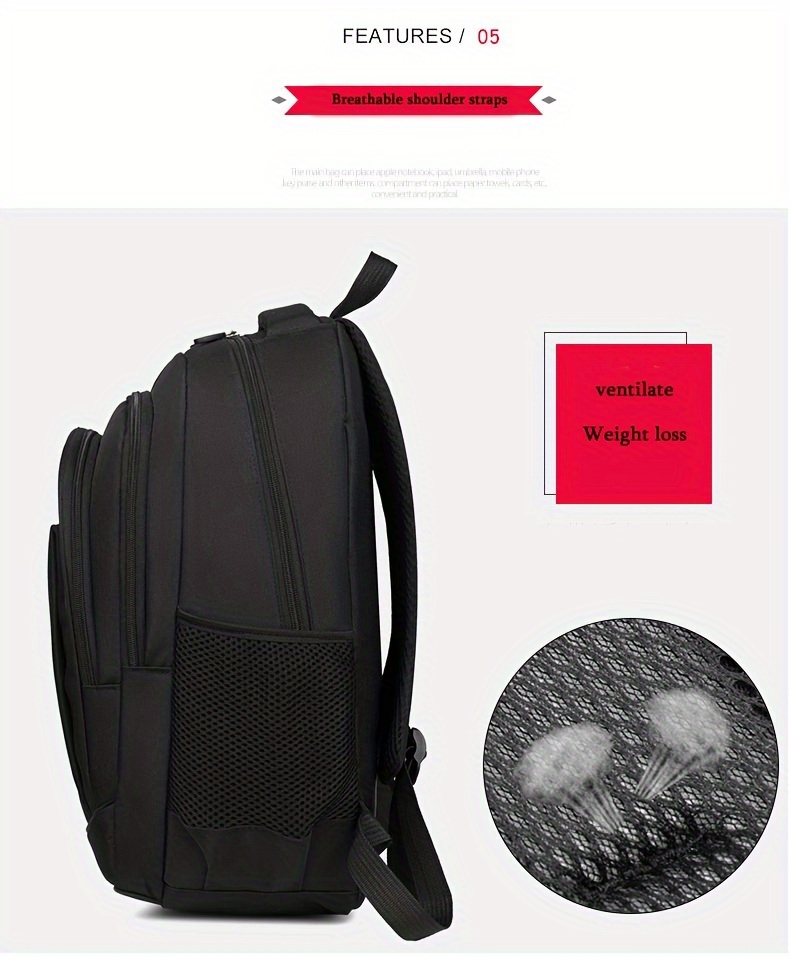 trendy multi layer zipper backpack large capacity business computer backpack perfect knapsack for commuting and travel details 4