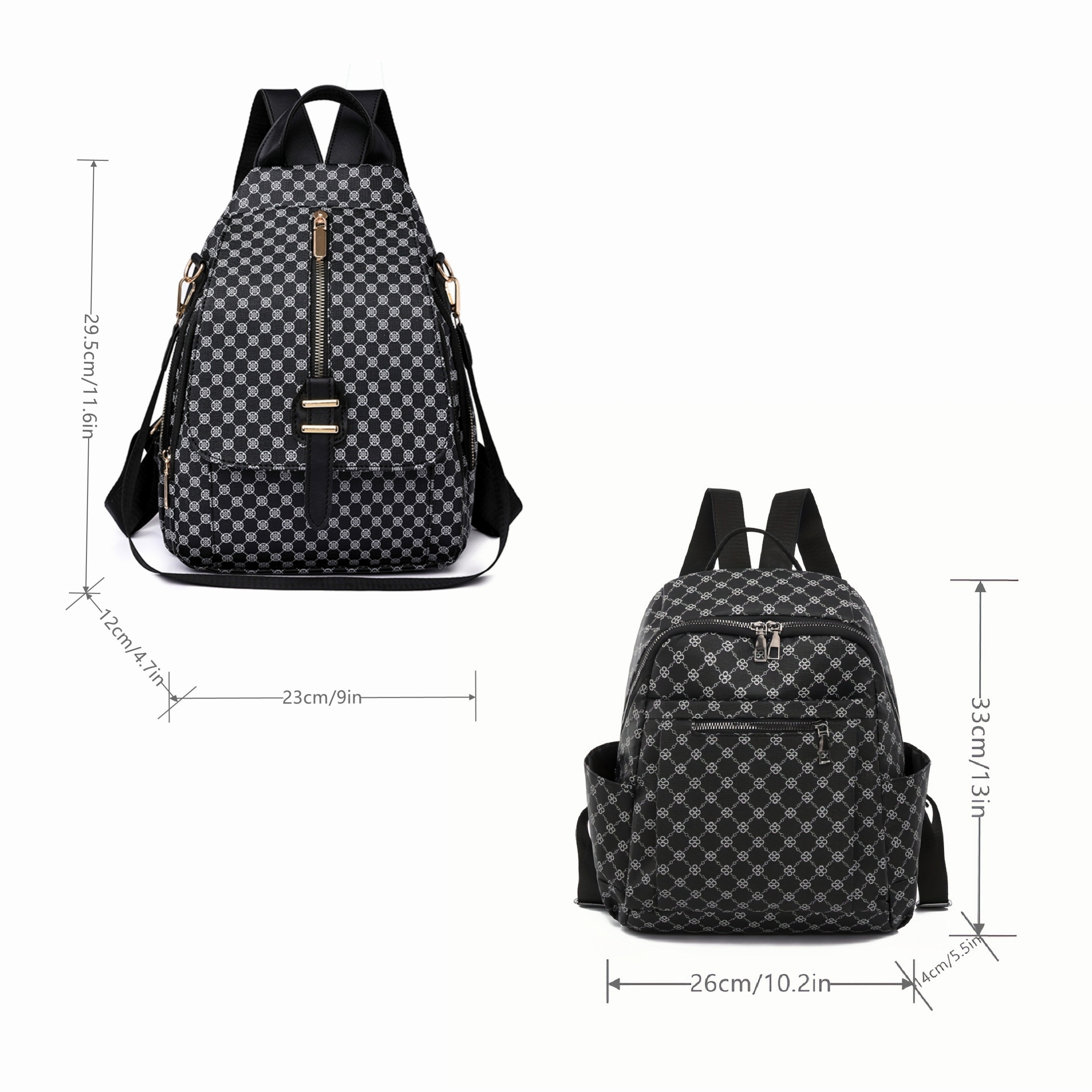 retro polka dot print backpack purse fashion two way shoulder bag multifunctional travel school bag details 7