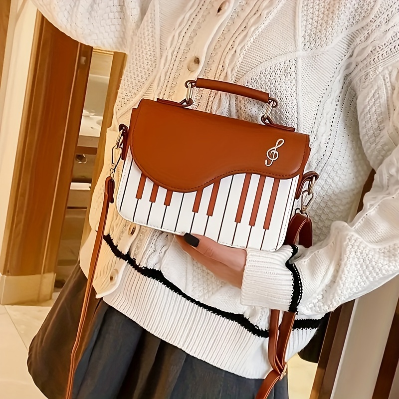 mini piano shaped novelty bag cute cartoon crossbody bag womens fashion handbag shoulder bag purse details 1