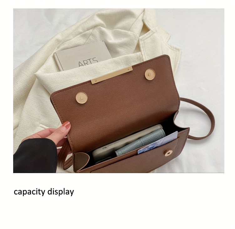 Fashion Vegan Crossbody Bag, Trendy Solid Color Shoulder Bag, Women s Casual Handbag & Purse details 12