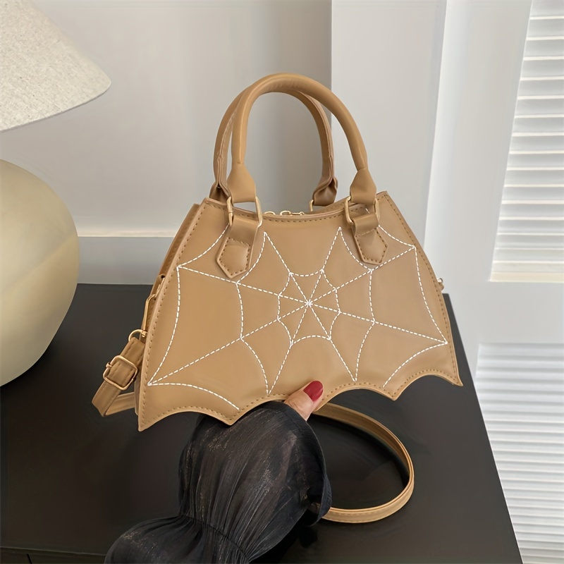 gothic bat wing novelty bag trendy pu crossbody bag womens punk y2k shoulder purse handbag for halloween details 3